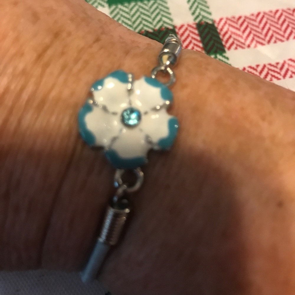 Baby blue stretch bracelet by Floral Fashions